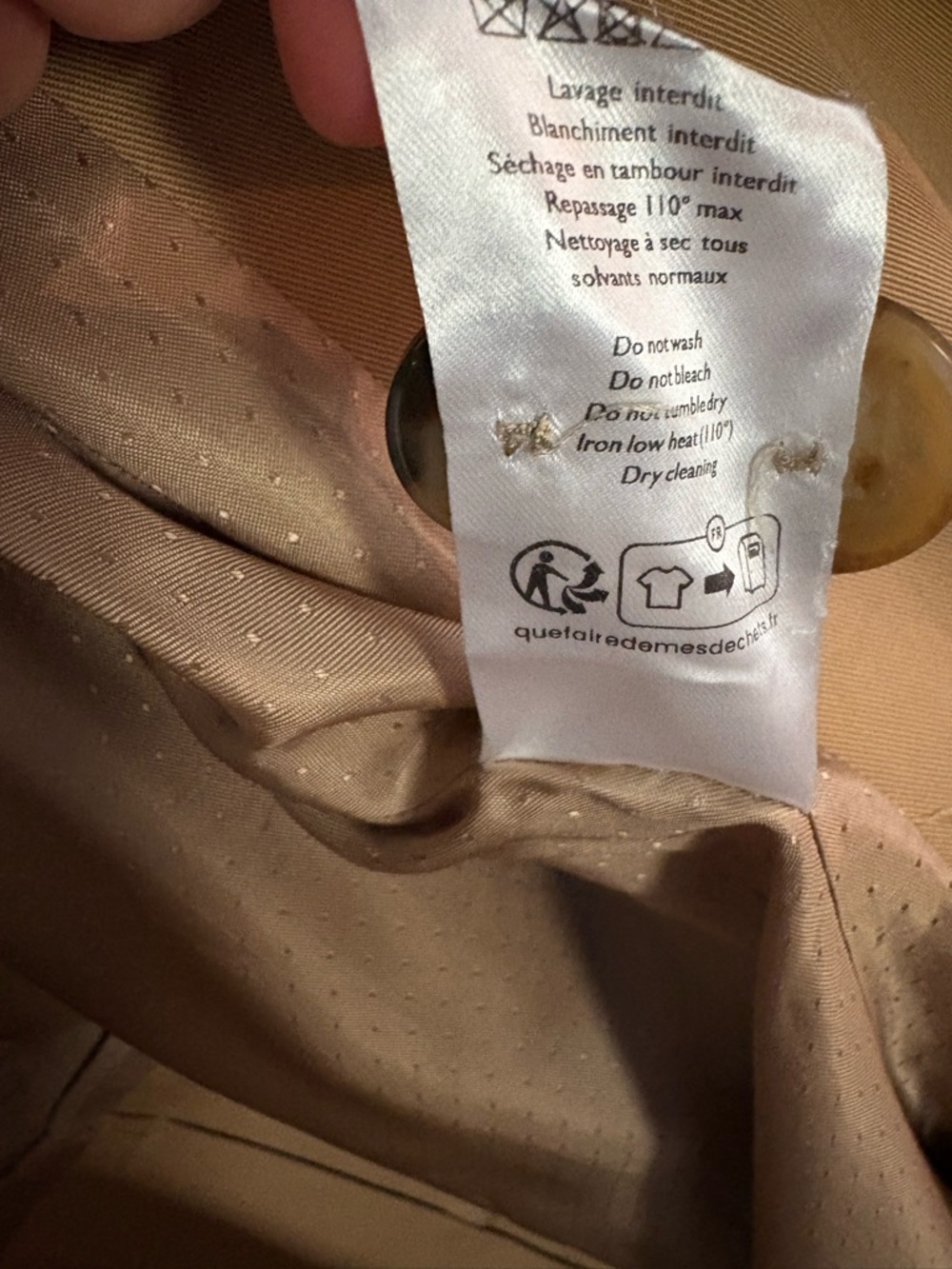 Sezane Scott Trench Coat Camel Size 10 42 - Picture 13 of 13